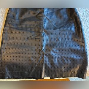 Banana Republic Faux Leather perforated mini skirt with lining in EUC - 6